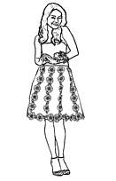 coloriage high school musical gabriella dans sa belle robe
